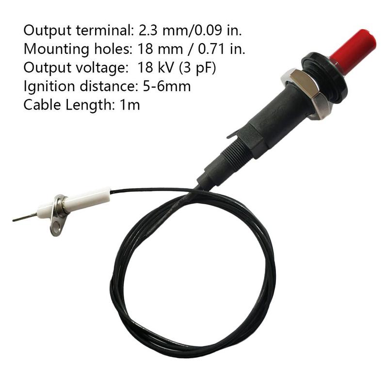Push Button for Gas Fireplace Camping Stove Kitchen Gadget Piezo Spark Ignition Kitchen Lighters Barbecue Igniter Parts Utensils 2