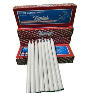 5 Pak Lilin Putih Murah Isi 8 abqtang Tipe KM Lilin Lampu Candle (KM-5)
