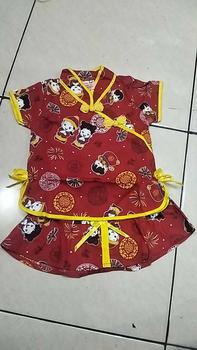Product Review of Setelan Baju Cina Rok Baju Sanghai Lengan Pendek Buat Usia 0 Bulan Sampai 7 Tahun Bahan Katun from B**n 3