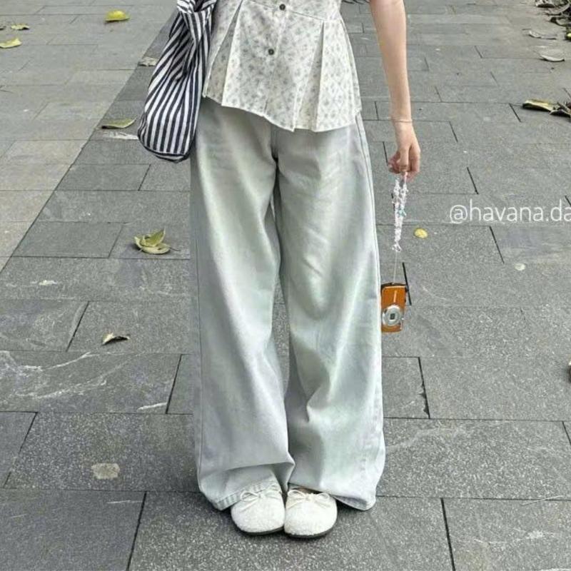  Quần jeans basic ống đứng xanh nhạt  #7599 HAVANA QJ253 