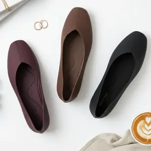 PORTO Hailey - Sepatu Flat Wanita Kekinian | Sepatu Kerja Elegan & Simple | Sepatu Kerja Hailey Jelly Anti Slip Shoes Karet
