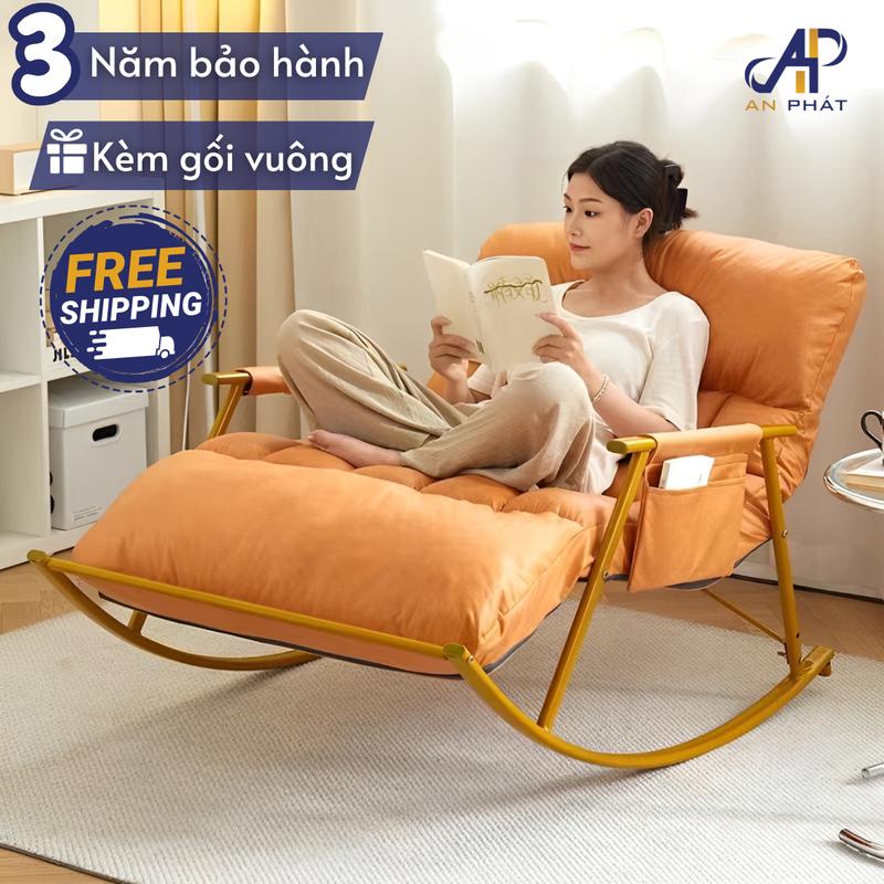 [AN PHÁT] Ghế Bập Bênh Đôi Thư Giãn BB04 Hàng Việt Nam Xuất Khẩu Chất Lượng Cao Có Thể Điều Chỉnh 5 Cấp Độ Ở Tựa Lưng Và Gác Chân Đệm Dày Khung Sắt Chắc Chắn Sơn Tĩnh Điện Bền Bỉ