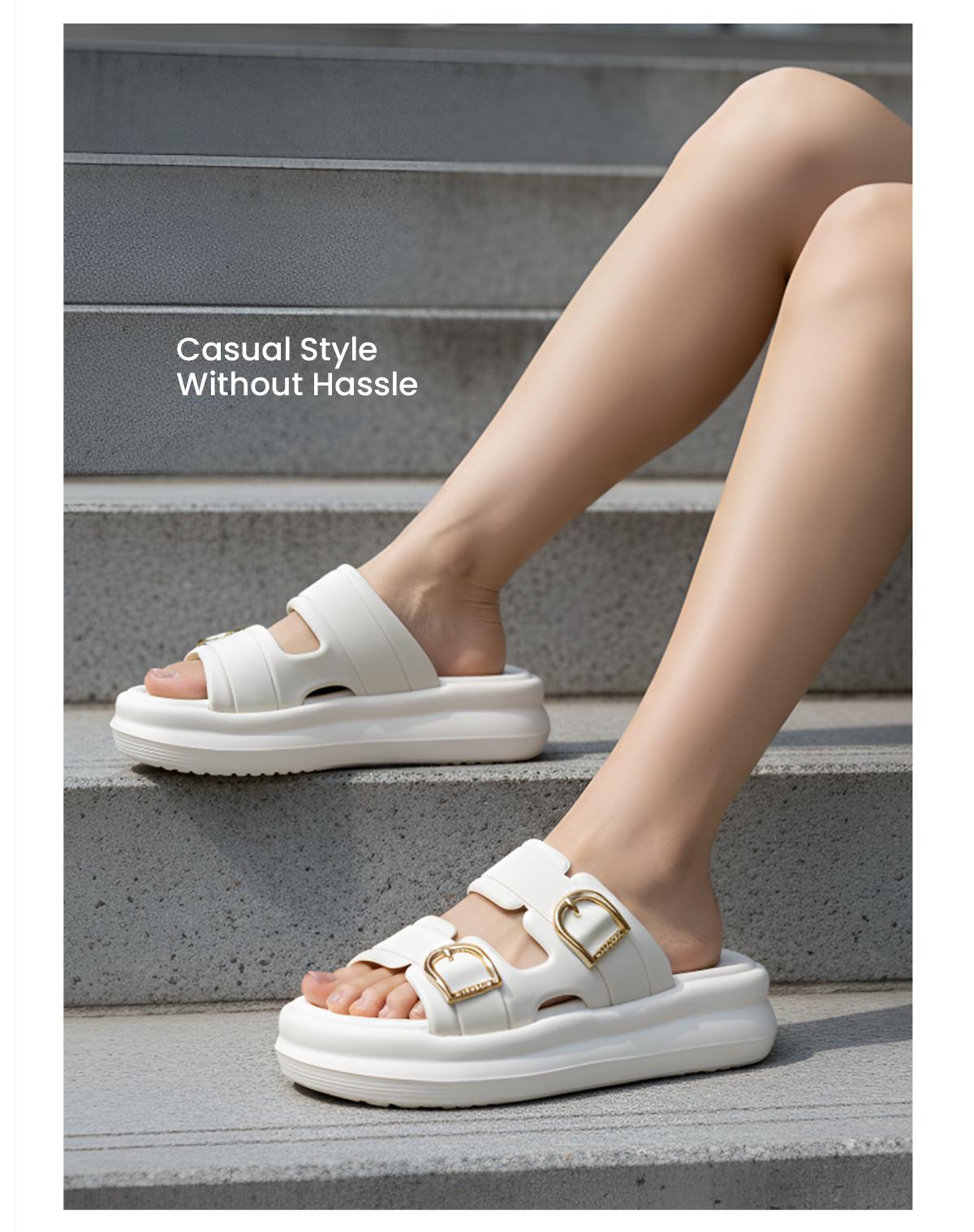 [MACKER'S] 2553 Sandal Wanita Casual Nyaman Dipakai Seharian Sol Tebal Empuk Model Modern