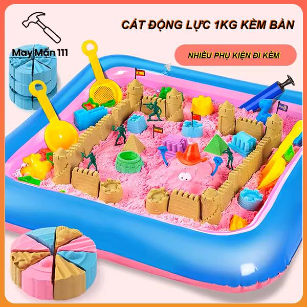  Combo 1kg cát động lực  bộ khuôn theo chủ đề  Cát vi sinh không dính tay không ra màu Cát động lực nhập khẩu đồ chơi giải trí mùa hè cho bé 