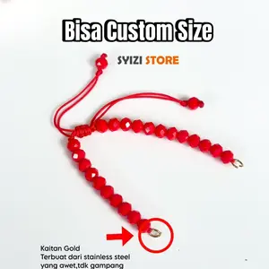 SYIZI STORE Gelang Serut Kristal Ceko 6mm 1warna Model Kait - Bracelets & Bangles Manik Crystal Bracelet untuk Tampilan Elegan