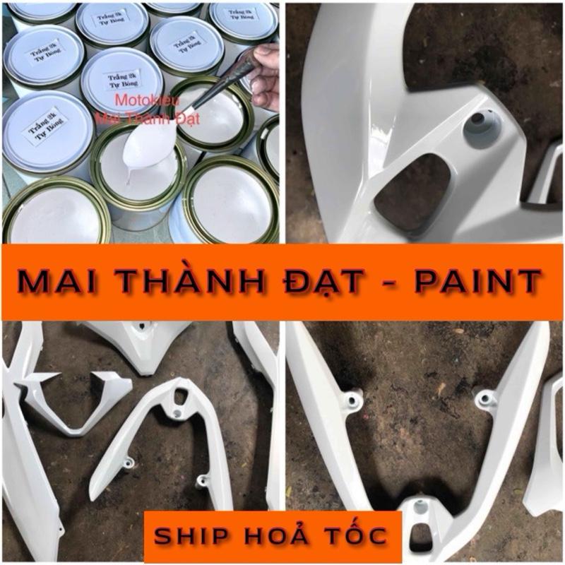  Màu Sơn Trắng 2K Tự Bóng 4:1   Sơn Oto Xe Máy   