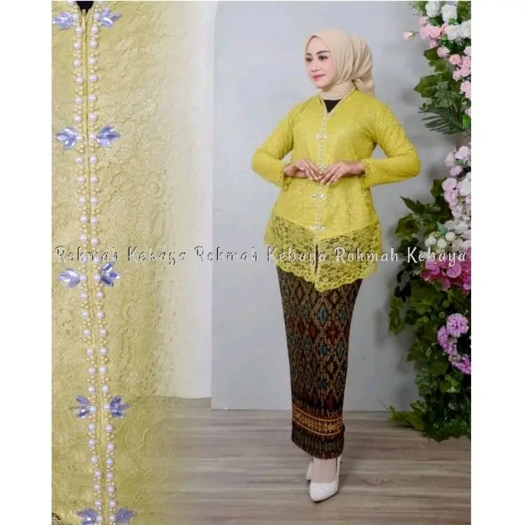 Anisa Kebaya - Setelan Kebaya Floy Kartini Lengan Panjang / Atasan Kebaya Floy Brukat 8