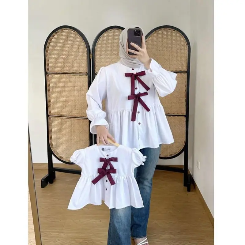 Blouse kemeja Anzani Bisa couple ibu dan anak full size Haga Terpisah sesuai variasi
