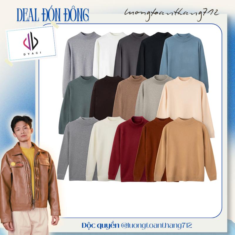   DYACI x Lương Toàn Thắng Áo Len Nam Cổ 3 Phân DYACI Sợi Len Viscose Thân Thiện Với Làn Da Form Basic Kiểu Dáng Hàn Quốc AL96 