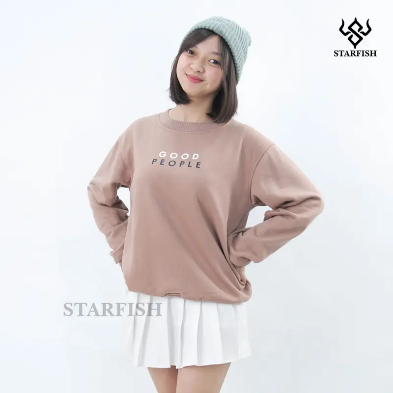 STARFISH SWEATER BASIC SABLON GLOW IN THE DARK GOOD PEOPLE SIZE M&XXL (PRIA & WANITA) 4