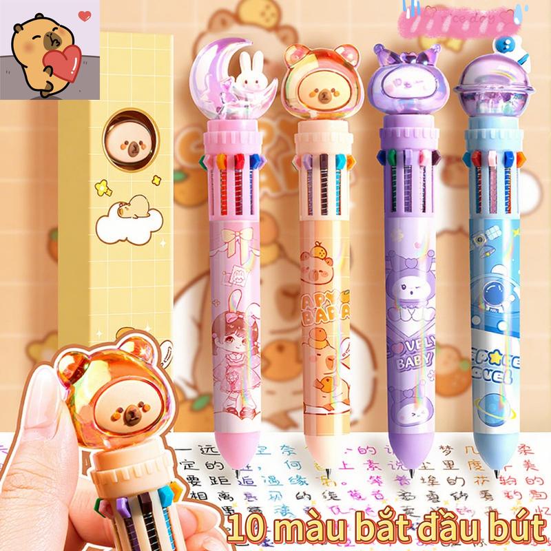 Bút Bi Hoạt Hình 10 Màu Bắt Đầu Bút Nhấn Màu Thay Đổi Tập Trung Viết Tài Khoản Tốt Trình Độ Cao Học Sinh Siêu Phù Hợp bút bi cho cấp 2 bút  bi  10  màu bút  10  màu