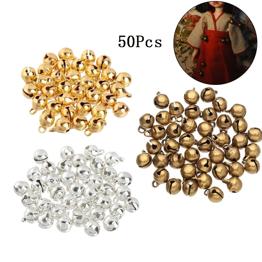 50 Pcs Multicolor Decoration New Year Small Jingle Bells  Accessories Mini Doll House Toys Replacement Supplies