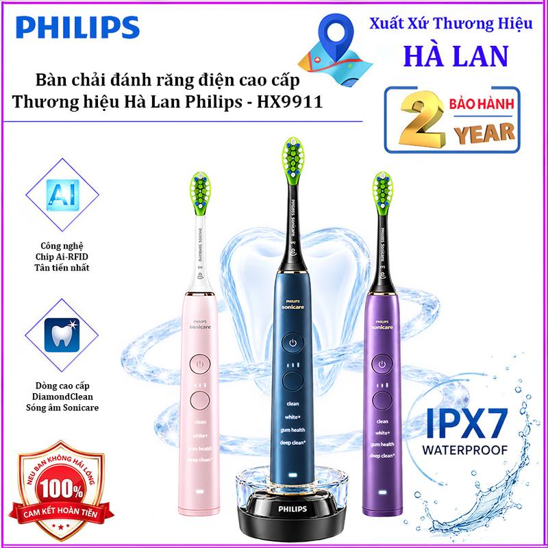 Bàn chải đánh răng điện Sonicare DiamondClean 9000 - Dòng cao cấp. Thương hiệu Hà Lan nổi tiếng Philips - HX9911