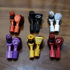 Pentil Tubles CNC Model Bengkok 8MM 10MM XENOS Tutup Pentil Ban Tubless 2pcs Universal