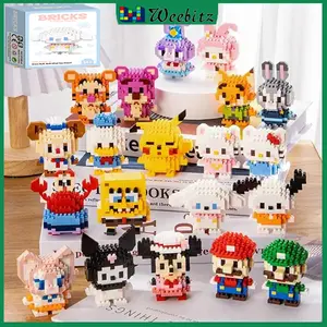 Mainan anak PUZZLE BALOK SUSUN DISNEY 3D DIY Mainan Edukasi Bayi Puzzle Brick Mini Kartun Karakter Hadiah Toy Gift Nano Blok POP LinaBell StellaLou