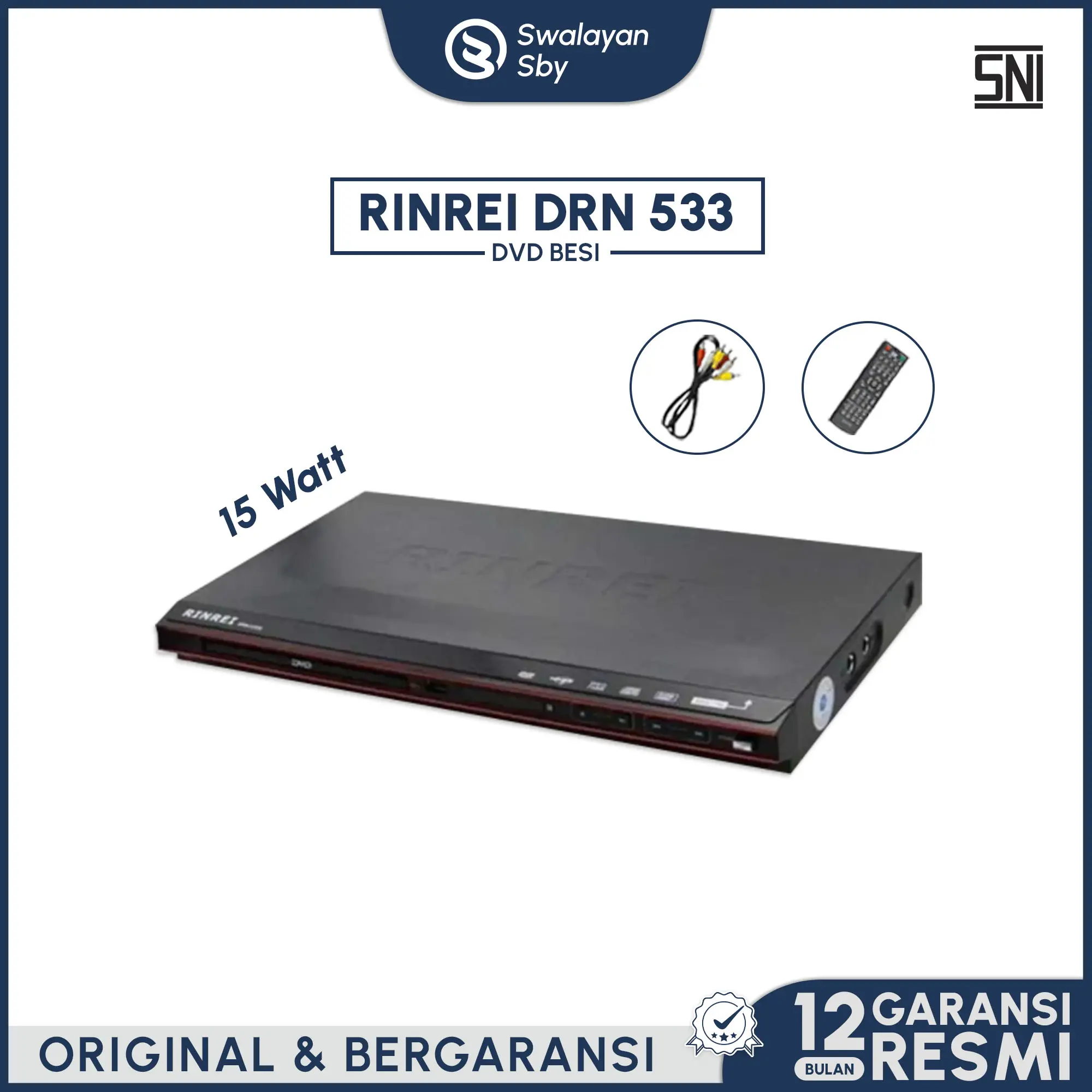 RINREI - DRN-533 DVD PLayer Karaoke | Besi | Garansi 1 Tahun