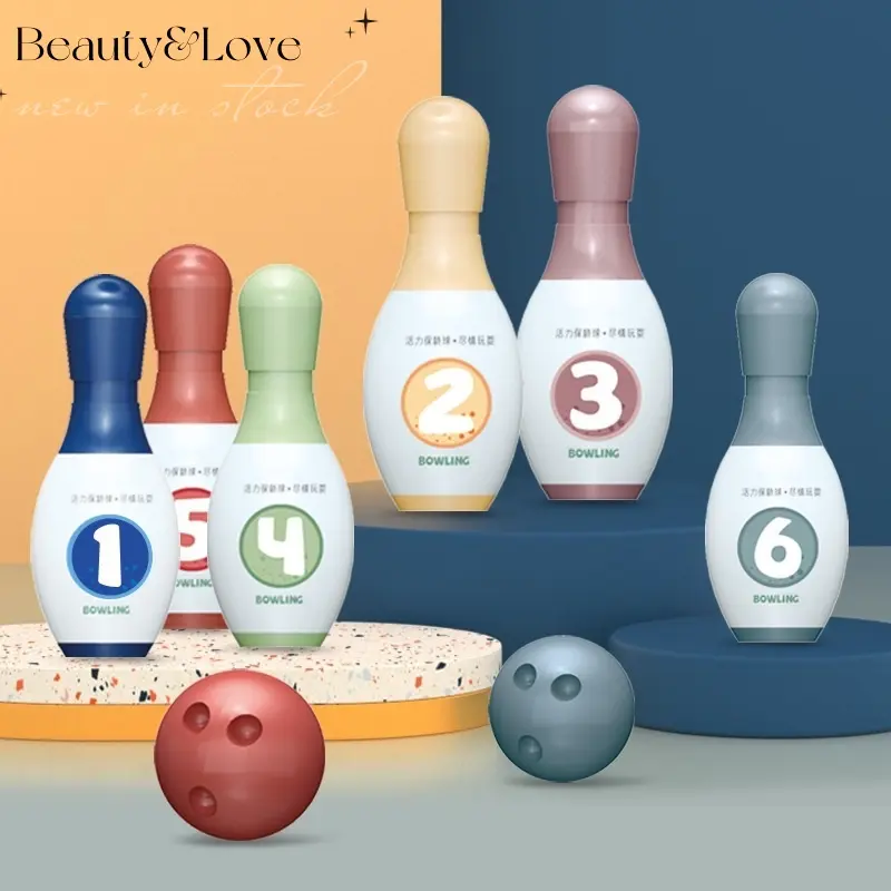Mainan Anak Bola Bowling Ball Ukuran Besar Set Pin Bowling Edukasi Angka Motif Dinosaurus Laki Laki Perempuan SNI 2