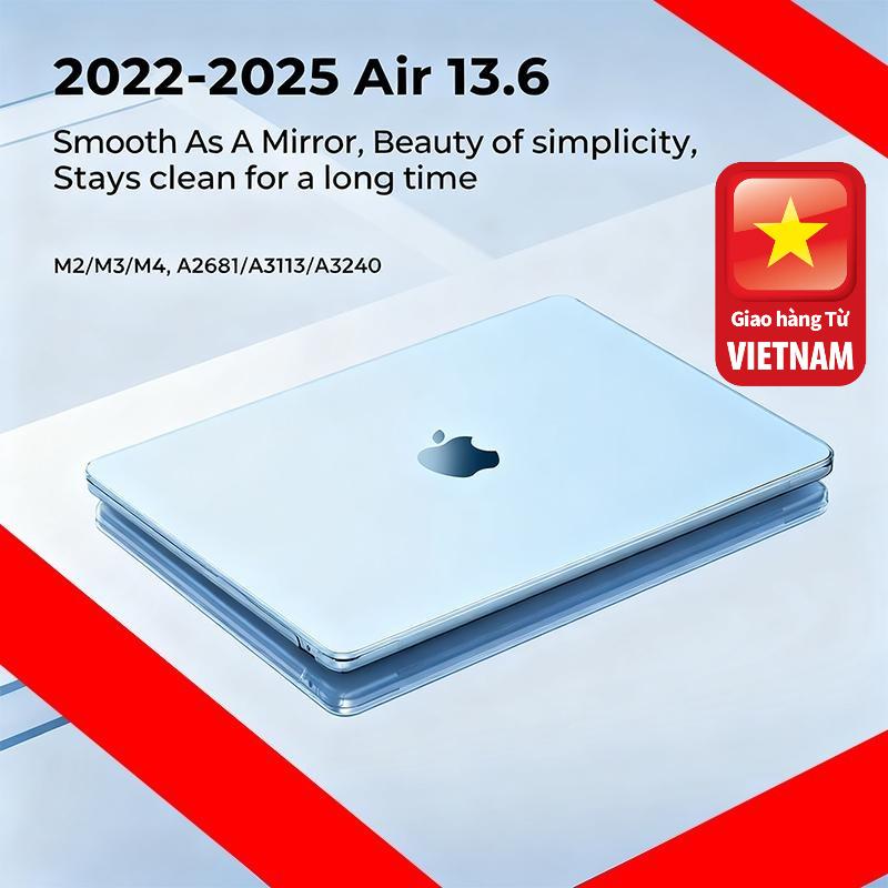 Vỏ bảo vệ MacBook Air M4/M5/M3/M2/M1, phù hợp với mẫu Air 13,6 inch , giữ…
