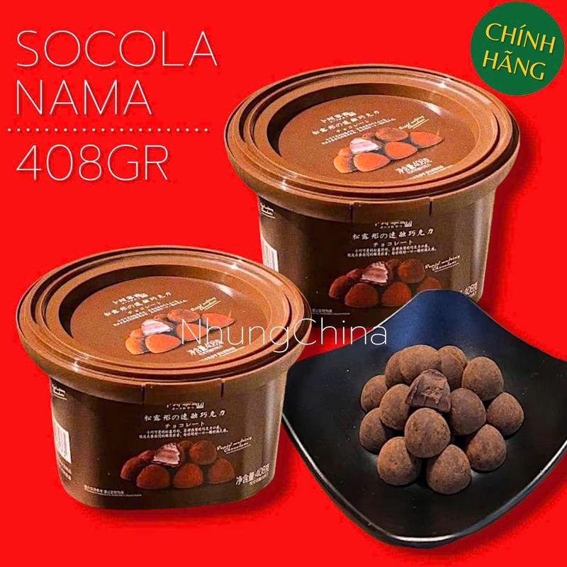 Socola Nama Tươi Hộp 408gr Nắp Pull Date Mới Đồ Ăn Vặt Snack Food Chocolate Nguyên Liệu Từ Nhật Bản
