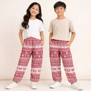 Celana Mihu Mihu Anak Usia 9 - 12 Tahun Motif Gajah Etnik Thailand