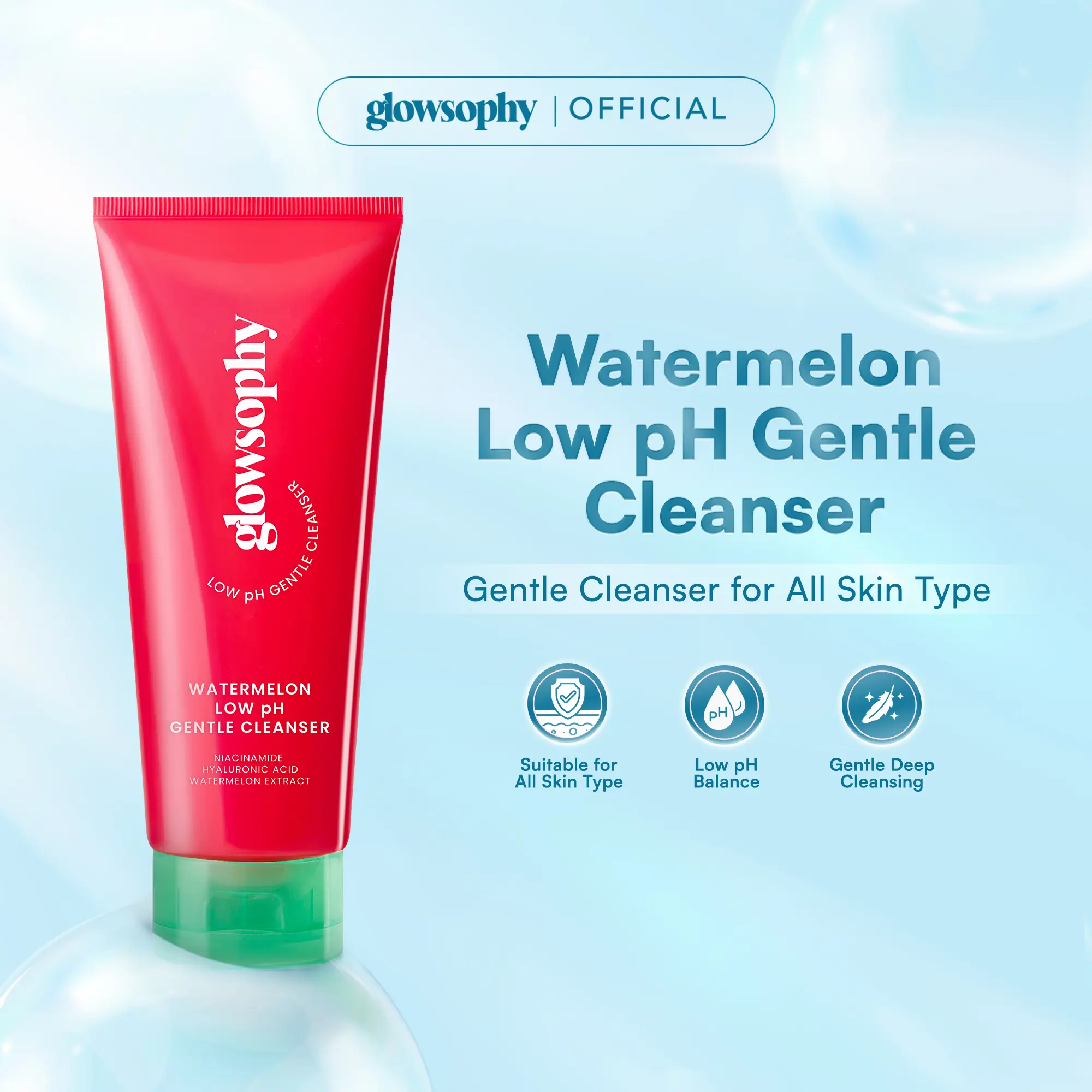 Glowsophy Watermelon Low pH Gentle Cleanser
