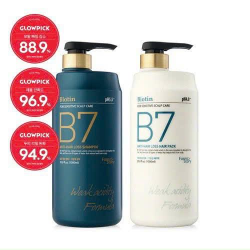 Cặp dầu gội xả thảo dược Biotin B7 Welcos forest B7 anti Hair Loss Shampoo Hair Loss treatment 2 x 500ml Chống gàu Chống gàu Chống gàu Chống gàu