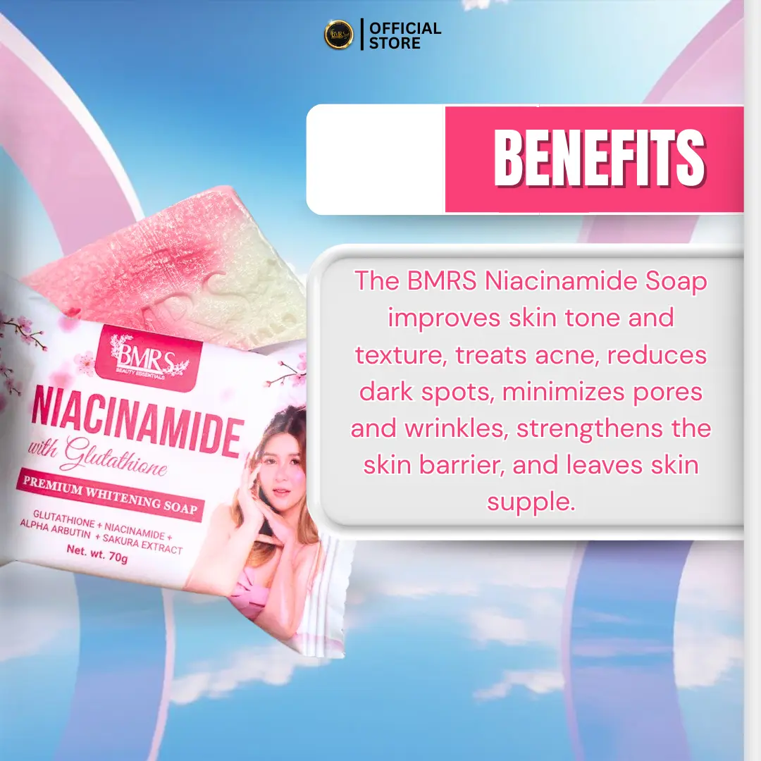 niacinamide with glutathione soap NIACINAMIDE WITH GLUTATHIONE SOAP 3PCS X 70g : Buy Online at Best Price in  KSA main image 1
