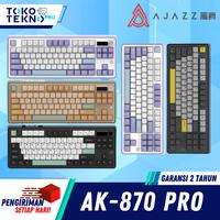 Gambar Ajazz AK870 / AK-870 Tri-Mode Keyboard Gasket Mount With OLED Screen - Purple-No LED, Gift Sw dari TokoTeknoPro Kota Administrasi Jakarta Utara 1 Tokopedia