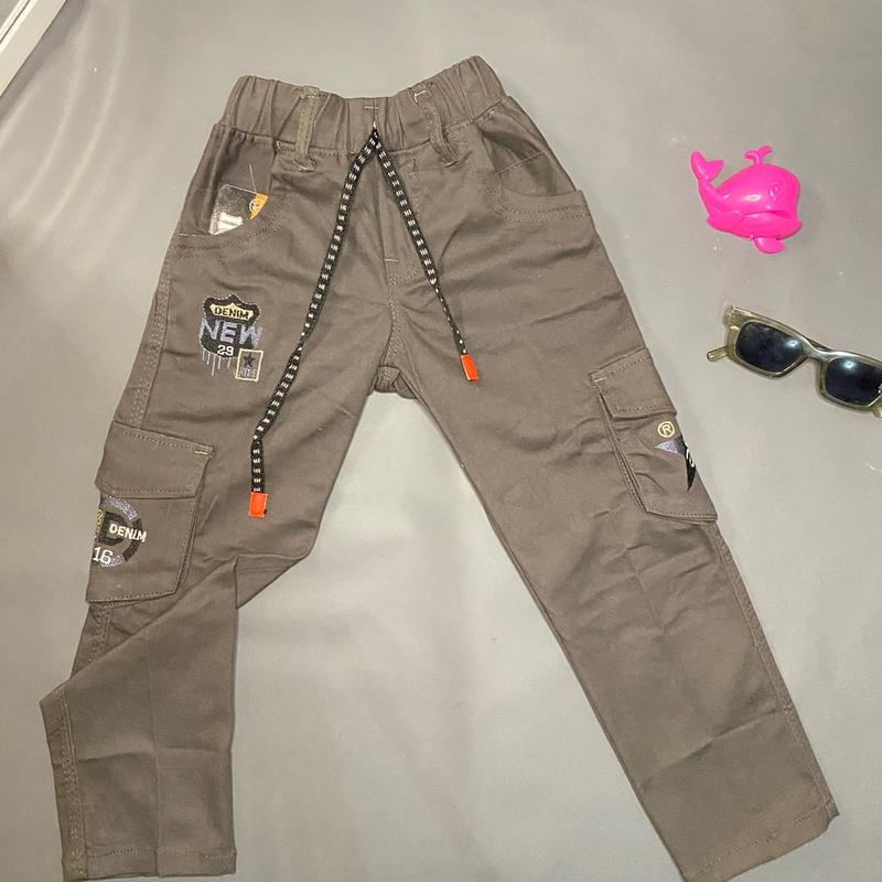 Celana Kargo Anak Cowok usia 4-15 Tahun / Celana Chinos Panjang Anak / Celana Anak Murah / Celana Chinos Cargo Anak Laki- Laki / Celana Jeans Anak Laki / Celana Jeans Panjang Anak Tali Pinggang /  Celana Panjang Anak Cowok Fashion Bordir Terbaru Abu-Abu 3