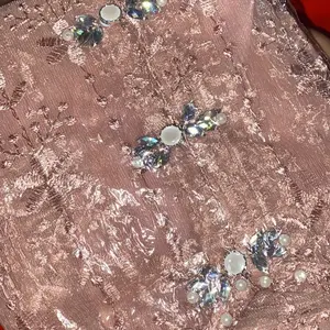 Tulip Outer Tunik Cardigan Brokat Kondangan Kekinian. Brukat  Pesta Kombinasi Tille Brukat Dan Tali Kancing Payet Diamond,Baju Kondangan  Bridesmaid Wisuda