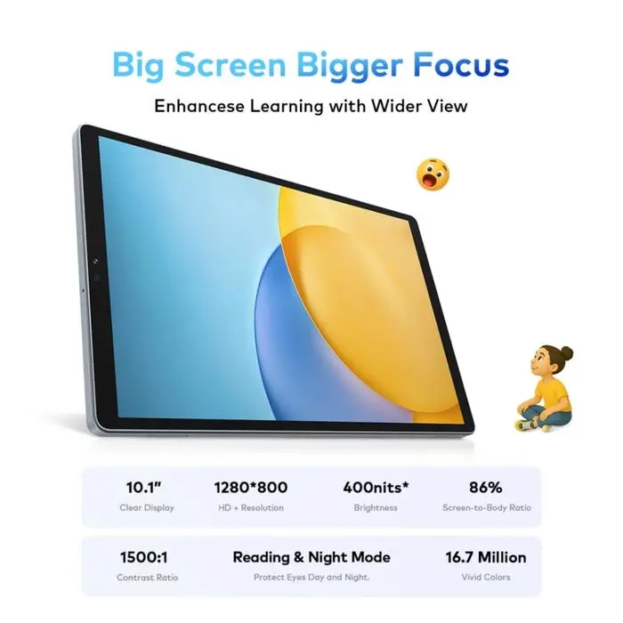 [Live Exclusive] itel VistaTab 11 + Keyboard + Pen - 12GB(4+8)+128GB - 10.1" HD+ IPS Display Screen - 6000mAh - Garansi Resmi