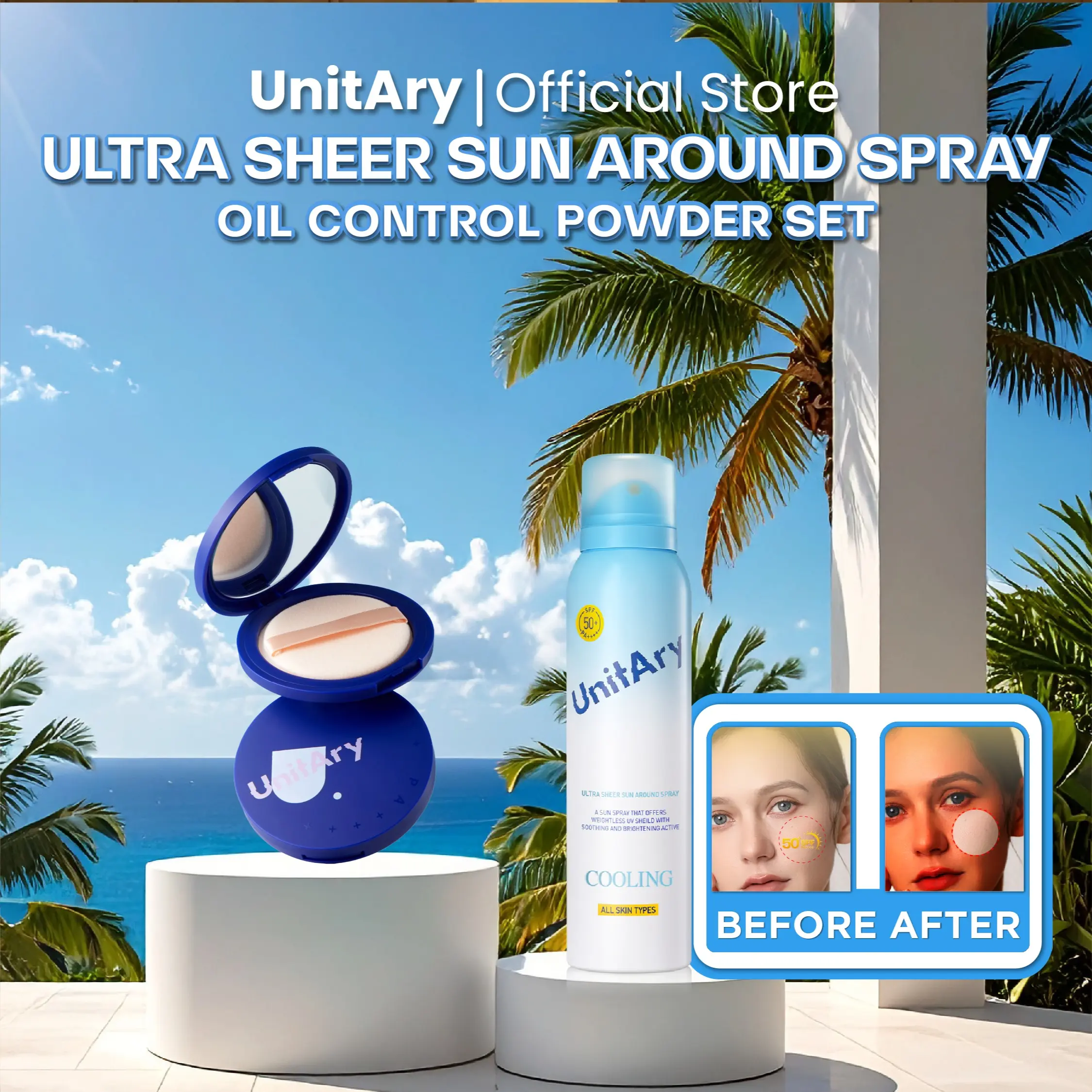 Ultra Sheer Sun + Oil-Control Powder set