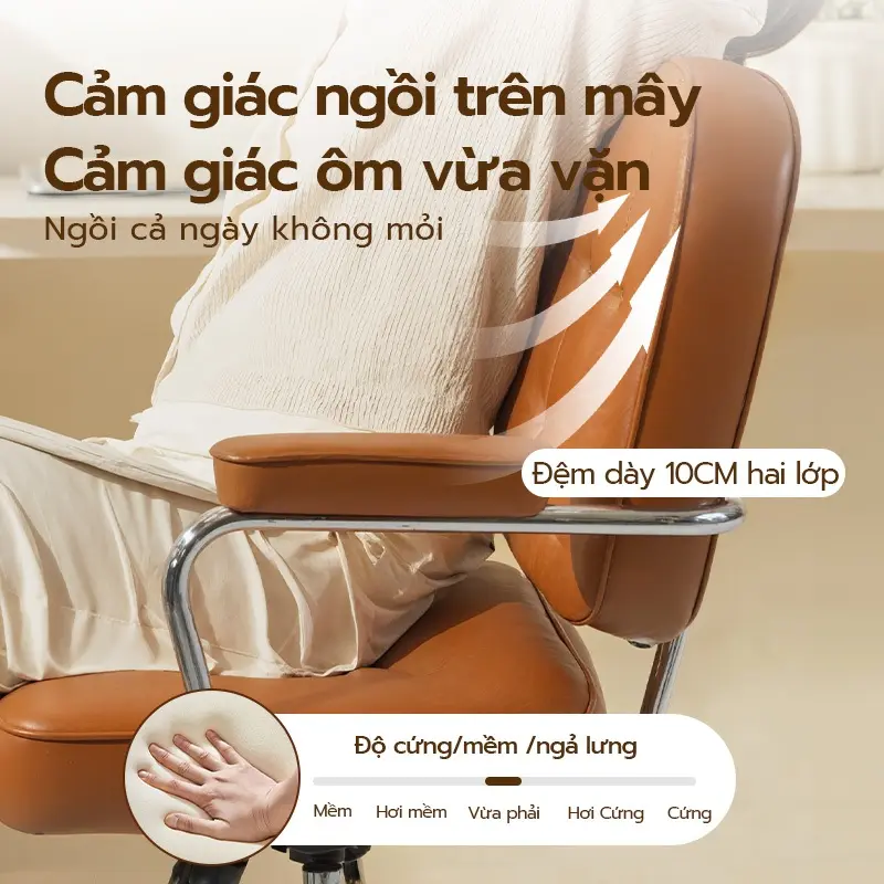Ghế xoay văn phòng Xpanse 005 Da sáp chống nước chống trầy xước, Đệm ngồi latex êm ái | ghế làm việc |  ghế tựa lưng | BigBuy360 - bigbuy360.vn