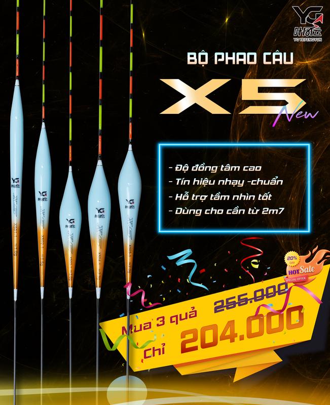  BỘ PHAO CÂU X5 - TÍN HIỆU NHẠY - TẦM NHÌN TỐT 