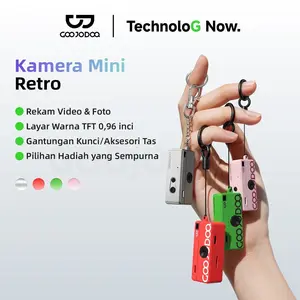 Goojodoq DC001 Charmera Keychain Kamera - 720P Mini Camera, Aksesori CCD Retro, Hadiah Unik untuk Pelajar dan Teman