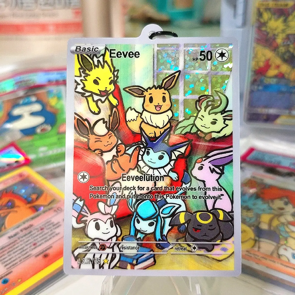 Pokemon TCG Acrylic Keychain - Moonbreon | Solgaleo & Lunala | Snorlax | Mew ex | 151 Charizard ex