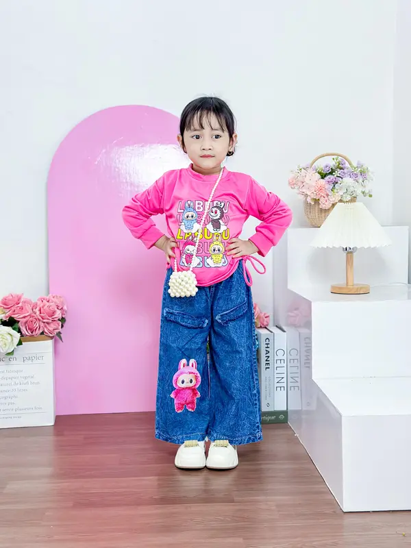 Stelan Baju Dan Celana Anak perempuan Usia 3 Sampai 8 Tahun 2