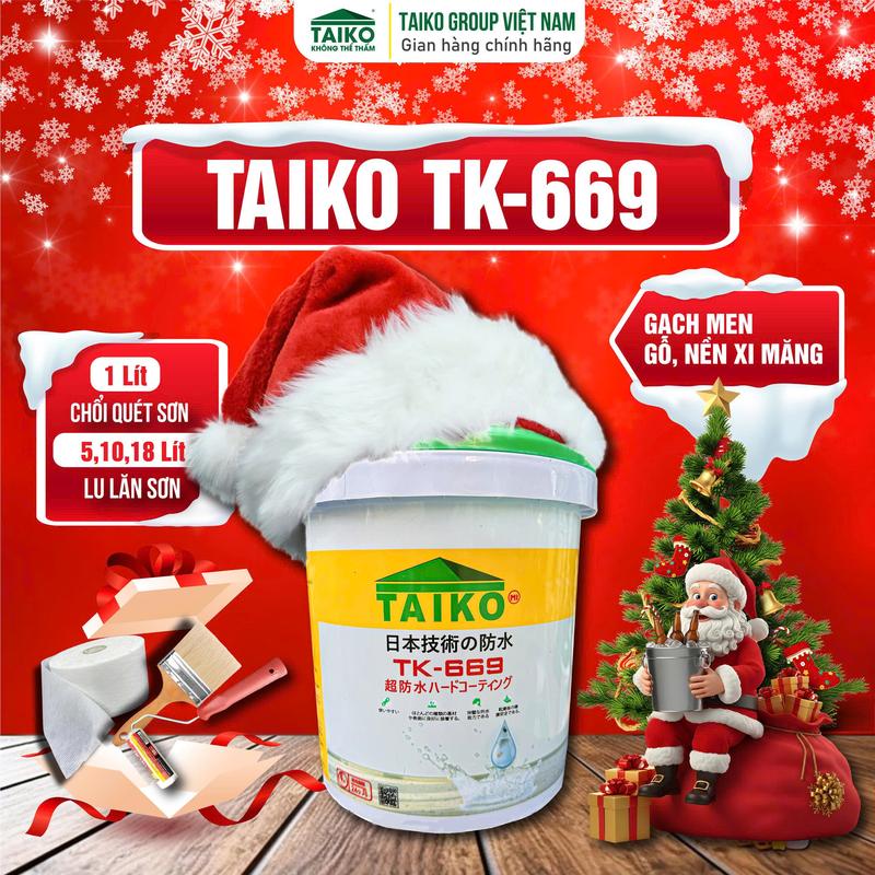  Keo Sơn Chống Thấm Trong Suốt TAIKO TK-669- Chống Thấm Lộ Thiên Sàn Đã Ốp Lát Gỗ Đá Kim Loại TAIKO Trong Suốt 1 Thành Phần 