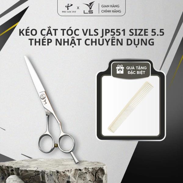 Kéo Cắt Tóc VLS JP5.5 Size 5.5 Lưỡi Thẳng Thép Nhật Cao Cấp | Sản Xuất Và Phân Phối Bởi Phú Lộc Int