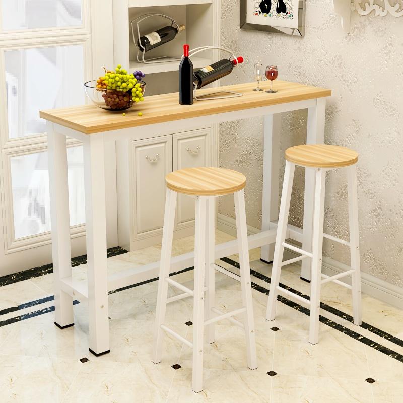 Bar Table Simple Wall Facing Narrow High Leggedbar And Chair Set Balcony Table 3