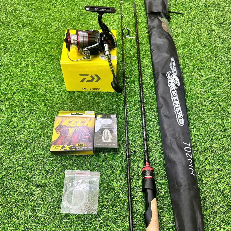   Tặng Dù+Nhái TNQ +Khóa leader   Combo Đứng Cần câu Lure TNQ Máy câu Lure MG S Dù câu lure,câu lure  cần câu lure máy câu đứng 