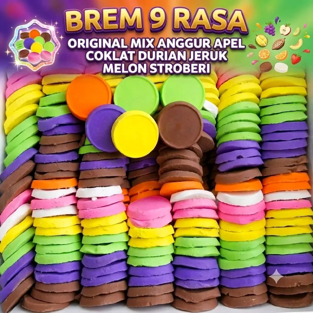 BREM KHAS WONOGIRI 9 RASA BUAH Mix Original Anggur Apel Coklat Durian Jeruk Melon Stroberi Rasa Asam Manis Dingin Lumer murah gratis ongkir