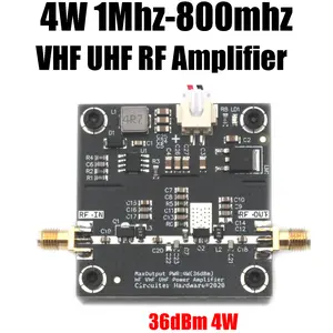 4W 1-800Mhz VHF UHF RF Power Amplifier F/Ham Radio HF FM Transmitter
