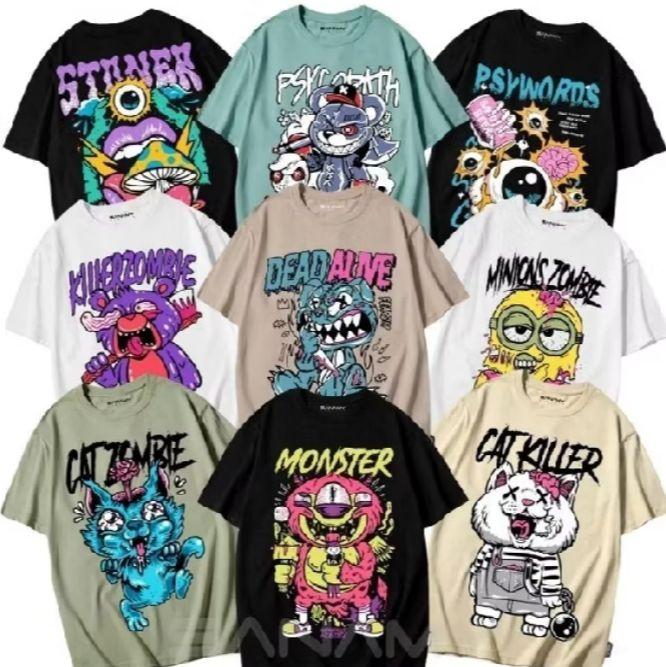 Cuci Gudang) Kaos Pria 100rb Dapat 7 Pcs Trendyy / Kaos Distro Dewasa Terbaru Combed Kombinasi Keren 1