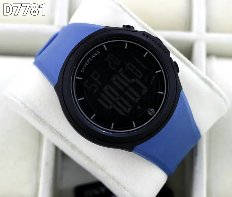 Jam Tangan Fashion Pria Diverland 7781 Original Garansi Mesin 6 Bulan karet al digital watch 3