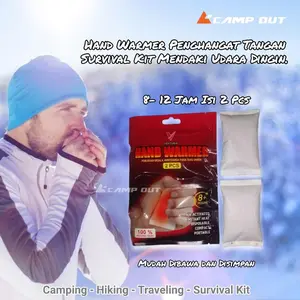 TOP !!! HAND WARMER PENGHANGAT TANGAN 8-12 JAM ISI 2 PCS - NATURAL HEART PACK SURVIVAL KIT MENDAKI UDARA DINGIN