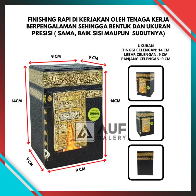 CELENGAN KABAH KECIL Mini Unik Miniatur Kakbah Mekah Murah Kado Ultah Souvenir Haji Umroh Penyimpan Uang Trendy Kekinian Murah 4