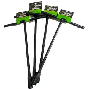 TEKIRO paket Kunci Sock T Ukuran 8-10-12-14 / kunci T Hitam