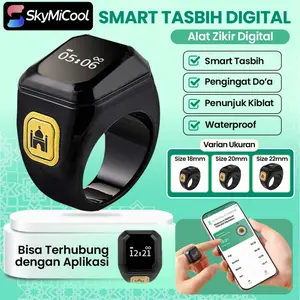 Cincin Tasbih Digital Smart Dzikir Ring Smart Counter Penghitung Digital Pengingat Doa RC18