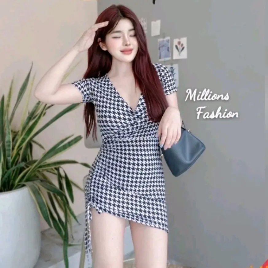 dres bodycone lengan panjang/lengan pendek cotton strach
